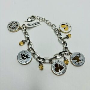 BRIGHTON Double Sided Charm Two Tone Bracelet